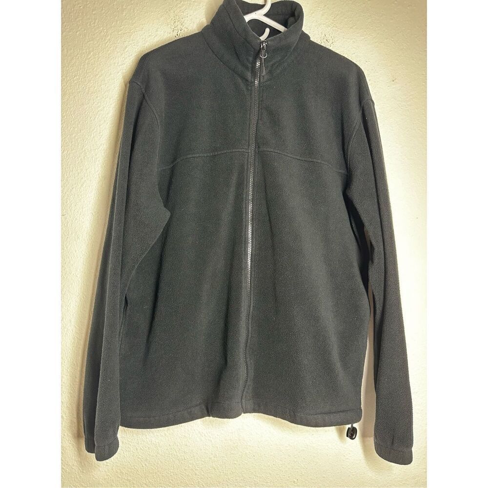 Landway Men’s Fleece Full Zip Packets Jacket Black Size L Unisex